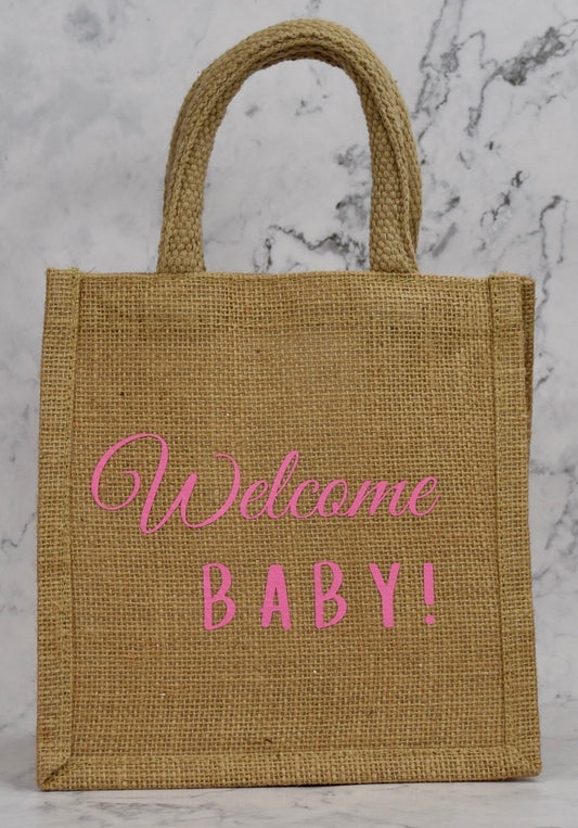 Welcome Baby Pink Gift Tote
